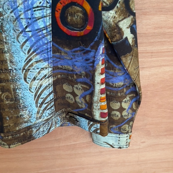 Simply Art by Dolcezza multicolor blazer size M medium artsy abstract button - Picture 8 of 8